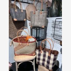 Madam Grskar - Strandtaske mnstret flet - Flere varianter