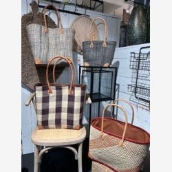 Madam Grskar - Strandtaske mnstret flet - Flere varianter