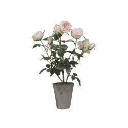 Chic Antique - Kunstig blomst, rose keramik potte