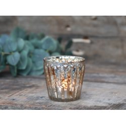 Chic Antique - Fyrfadsstage H8cm. 7,5cm. antique champagne