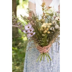 Ib Laursen Blomst lilla/grnne nuancer nuancer L50cm.