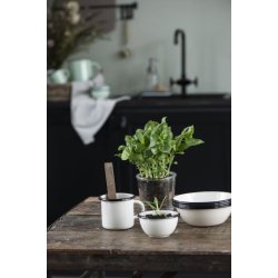 Ib Laursen Emalje krus cremefarvet