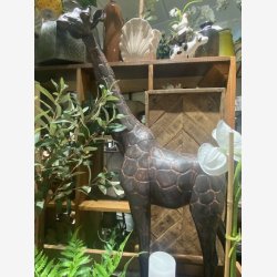 J-Line - Giraf figur Brun poly H: 81,5 cm. 