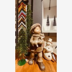 J-Line - Juletr m/glitter Grn H: 32 : 10 cm.