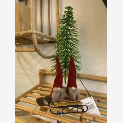 J-Line - Juletr m/glitter Grn H: 45 : 14 cm.