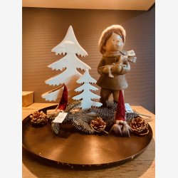 J-Line - Grantr m/tr fod Mangotr Hvid H: 35 B: 22 D: 5 cm.