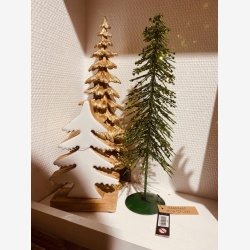 J-Line - Juletr m/glitter Grn H: 32 : 10 cm.