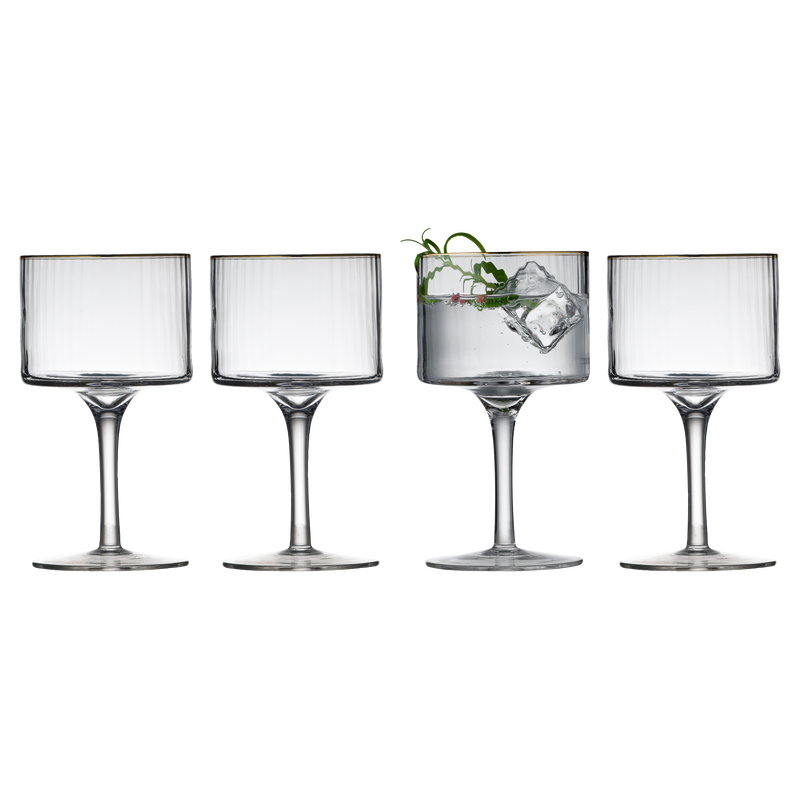 Lyngby Glas Milano Gold Gin & Tonic Glasses, Set of 2 – Modern Quests
