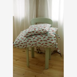 Son Rabbits - Baby sengetj bl m/ ribs 70x100 cm