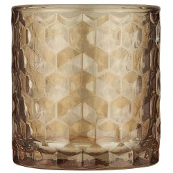 Ib Laursen | Fyrfadsstage glas i brun