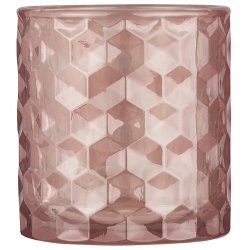 Ib Laursen - Fyrfadsstage/Lysestage glas Malva H: 7,5 : 7 cm. 