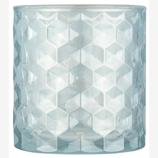 Ib Laursen | Fyrfadsstage glas i aqua