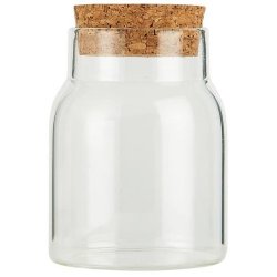 Ib Laursen - Opbevaringsglas m/korkprop 150ml.  H:9cm  6,2cm