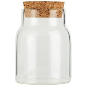 Ib Laursen - Opbevaringsglas m/korkprop 150ml.  H:9cm  6,2cm