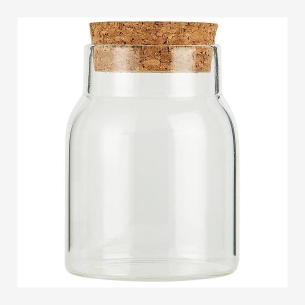 Ib Laursen - Opbevaringsglas m/korkprop 150ml.  H:9cm  6,2cm