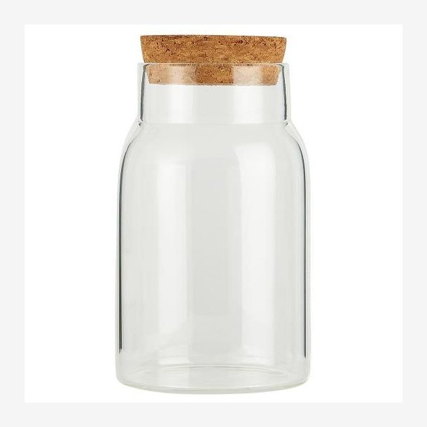 Ib Laursen - Opbevaringsglas m/korkprop 210ml. H: 11cm : 6,2cm