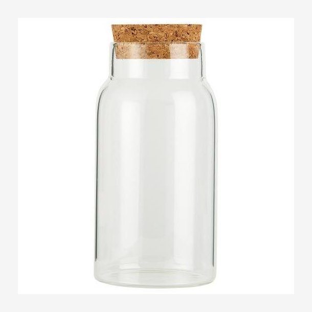 Ib Laursen - Opbevaringsglas m/korkprop 270ml. H: 13,2cm  : 6,2 cm