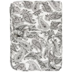Ib  Laursen - Quilt hvid m/sort paisley 130x180cm.