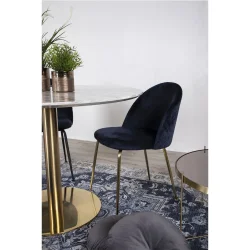 House Nordic - Geneve spisebordsstol, Bl velour
