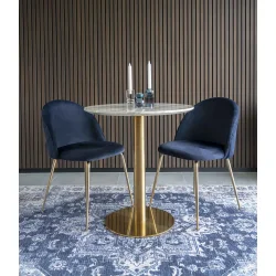 House Nordic - Geneve spisebordsstol, Bl velour