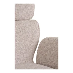 House Nordic - Cordoba Spisebordsstol med drejefod, sand, sorte ben