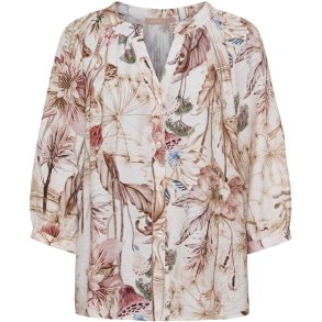 Marta Du Chateau - MdcJordan Skjorte Beige/Blomsterprint.