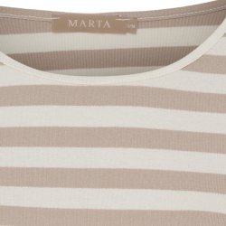 Marta Du Chateau - MdcBegonia Lang�rmet Bluse Beige Melange