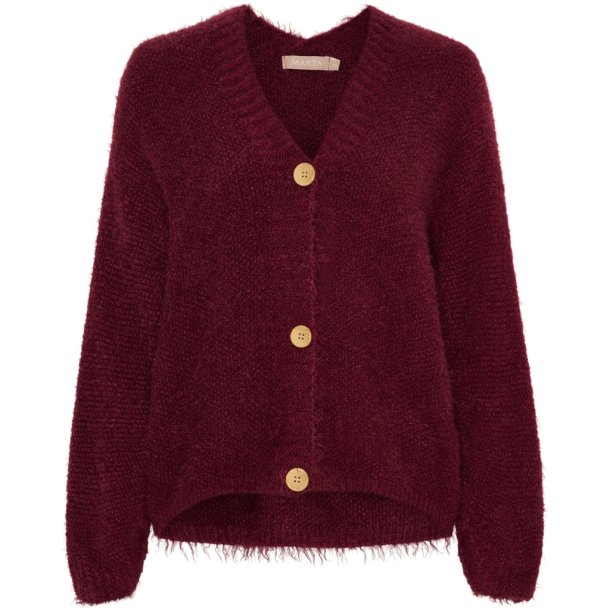 Marta Du Chateau - MdcDakota Strikcardigan Bordeaux