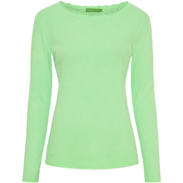 Marta Du Chateau - MdcBelinda Lang�rmet T-Shirt Neon Gr�n
