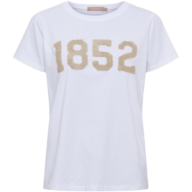 Marta Du Chateau - MdcAlvera T-Shirt "1852" Hvid/Beige 