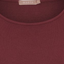 Marta Du Chateau - MdcAster Lang�rmet Bluse Bordeaux R�d