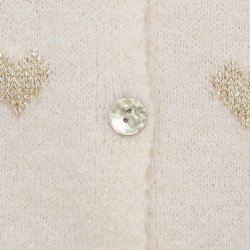 Marta Du Chateau - MdcParisa Strikcardigan m. hjerter Beige