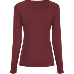 Marta Du Chateau - MdcAster Lang�rmet Bluse Bordeaux R�d