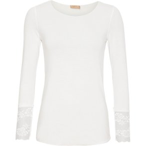 Marta Du Chateau - Lang�rmet T-Shirt Hvid