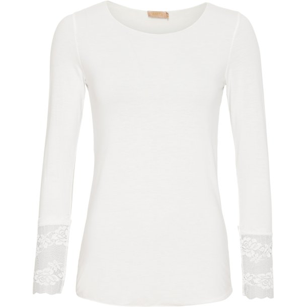 Marta Du Chateau - Lang�rmet T-Shirt Hvid