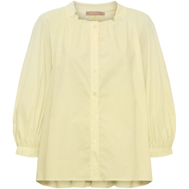 Marta Du Chateau - MdcJoelle Skjorte m. rynkedetaljer Gul Onesize
