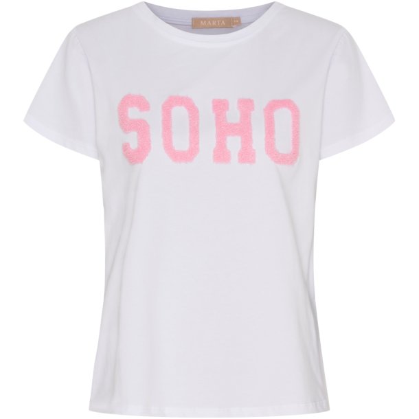 MDC - MdcHerdis T-Shirt "SOHO" Hvid/Lyser�d 90% bomuld, 10% elastan Flere strs.