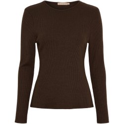 Marta Du Chateau - MdcLunara Lang�rmet Bluse M�rkebrun