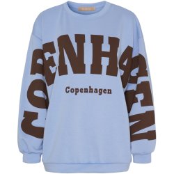 MDC -  MdcHibiscus Sweatshirt Sky blue Flere strs. 50% polyester, 42% viskose, 8% elastan