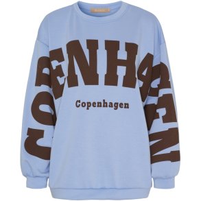 MDC -  MdcHibiscus Sweatshirt Sky blue Flere strs. 50% polyester, 42% viskose, 8% elastan