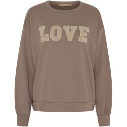 Marta Du Chateau - MdcJessa Sweatshirt - LOVE - Fango Melange