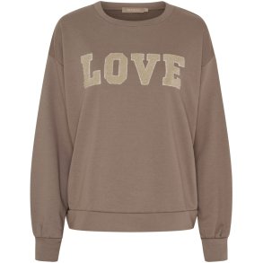 Marta Du Chateau - MdcJessa Sweatshirt - LOVE - Fango Melange
