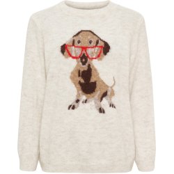 Marta Du Chateau - MdcCoraline strik m. hund Beige