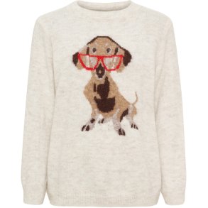 Marta Du Chateau - MdcCoraline strik m. hund Beige