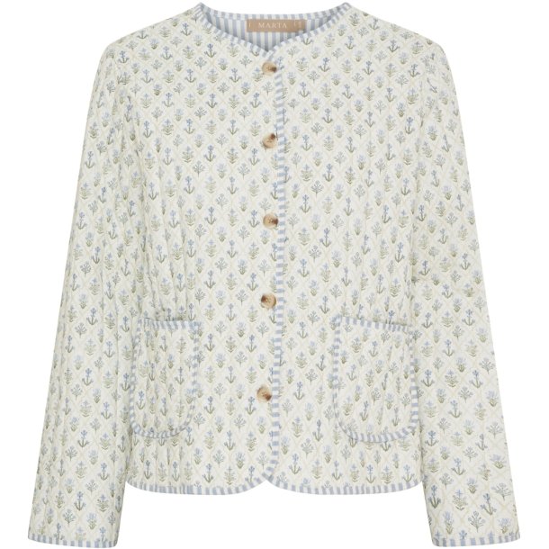 MDC - MdcAvril Jakke m. blomster Bl� 50% bomuld, 50% polyester Flere strs.