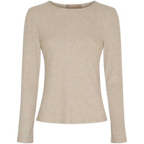 Marta Du Chateau - MdcLunara Lang�rmet Bluse Beige