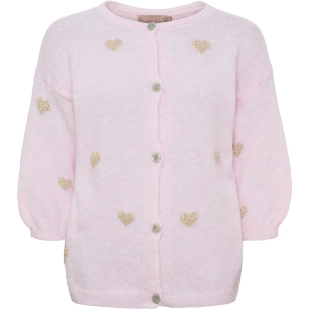 Marta Du Chateau - MdcParisa Strikcardigan m. hjerter Rose