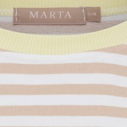 Marta Du Chateau - MdcJamila T-Shirt m. striber Beige/Gul Flere strs.