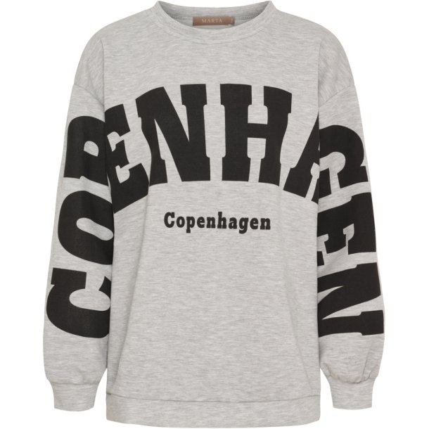 Marta Du Chateau - MdcHibiscus Sweatshirt Gr�/Sort