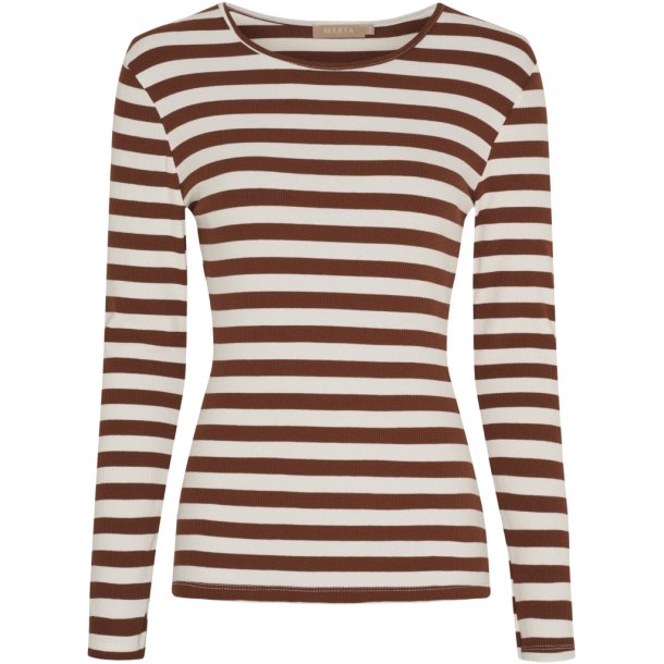 Marta Du Chateau - MdcBegonia Lang�rmet Bluse Brun